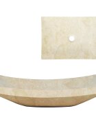 vidaXL Мивка 50x35х12 см мрамор кремава