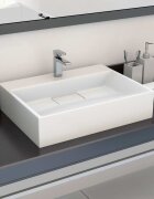 vidaXL Мивка 50x38x13 см минерална/мраморна отливка бяла