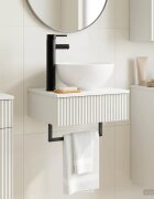 vidaXL Мивка за измиване монтирана на стена Бял гланц 40 x 35 x 39 см