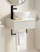 vidaXL Мивка за измиване монтирана на стена Бяло 40 x 35 x 39 см