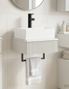 vidaXL Мивка за измиване монтирана на стена Бяло 40 x 41 x 39 см