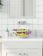 vidaXL Мивка за плот многоцветна кръгла Φ41x14 см керамика