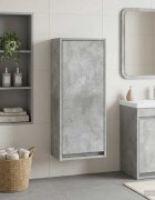 vidaXL Мивка за стена Бетонно сиво 35 x 20 x 81 см Инженерна дървесина