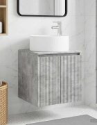 vidaXL Мивка за стена Бетонно сиво 495 x 445 x 655 см