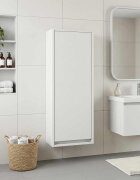vidaXL Мивка за стена Бяло 35 x 20 x 81 см Инженерна дървесина
