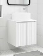 vidaXL Мивка за стена Бяло 495 x 445 x 655 см Инженерна дървесина