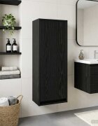 vidaXL Мивка за стена Черен дъб 35 x 20 x 81 см Инженерна дървесина