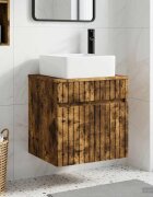 vidaXL Мивка за стена Опушен дъб 49 x 41 x 63 см Инженерна дървесина