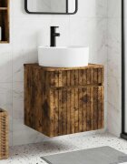 vidaXL Мивка за стена Опушен дъб 49 x 445 x 65 см Инженерна дървесина
