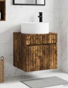 vidaXL Мивка за стена Опушен дъб 49 x 445 x 655 см