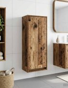 vidaXL Мивка за стена Старо дърво 35 x 20 x 81 см Инженерна дървесина