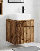 vidaXL Мивка за стена Старо дърво 49 x 41 x 63 см Инженерна дървесина