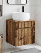 vidaXL Мивка за стена Старо дърво 49 x 445 x 66 см