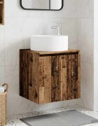 vidaXL Мивка за стена Старо дърво 495 x 445 x 655 см
