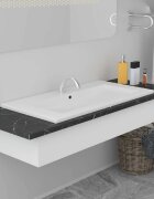vidaXL Мивка за вграждане 81x395x185 см керамична бяла