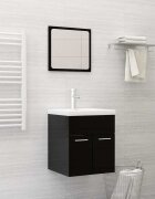 vidaXL Мивка за вграждане със смесител 42x39x18 см керамична бяла