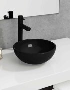 vidaXL Мивка закалено стъкло 30x12 см черна