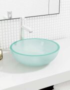 vidaXL Мивка закалено стъкло 35x12 см матирана