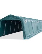 vidaXL Мобилен навес за животни PVC 550 г/м² 33x16 м тъмнозелен