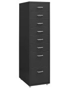 vidaXL Мобилен офис шкаф антрацит 28x41x109 см метал