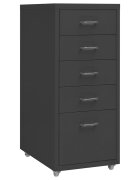 vidaXL Мобилен офис шкаф антрацит 28x41x69 см метал