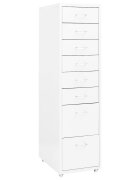 vidaXL Мобилен офис шкаф бял 28x41x109 см метал