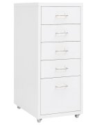 vidaXL Мобилен офис шкаф бял 28x41x69 см метал