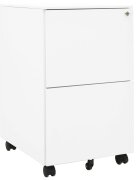 vidaXL Мобилен офис шкаф бял 39x45x67см стомана
