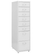 vidaXL Мобилен офис шкаф сив 28x41x109 см метал