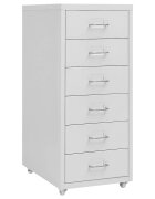 vidaXL Мобилен офис шкаф сив 28x41x69 см метал