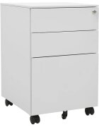 vidaXL Мобилен офис шкаф светлосив 39x45x60 см стомана