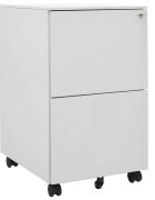 vidaXL Мобилен офис шкаф светлосив 39x45x67 см стомана