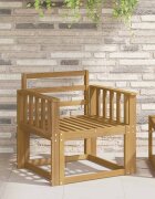 vidaXL Модул с подлакътници 2 бр. Бяло 60 x 6 x 61 см
