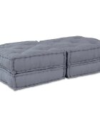 vidaXL Модулен диван 2 бр. Текстил Сиво 140 x 70 x 36 см
