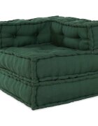 vidaXL Модулен диван 2 бр. Текстил Зелено 140 x 70 x 56 см