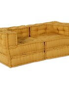 vidaXL Модулен диван 2 бр. Текстил Жълто 140 x 70 x 56 см