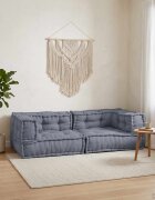 vidaXL Модулен диван 3 бр. Текстил Сиво 140 x 70 x 36 см