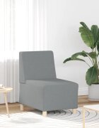 vidaXL Модулен диван без подлакътници светлосив 55 см плат