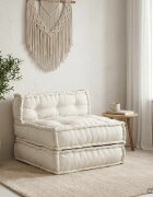vidaXL Модулен диван крем 70x70x54 плат