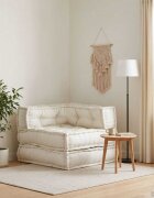 vidaXL Модулен диван крем 70x70x54 плат