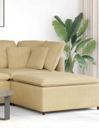 vidaXL Модулен диван с табуретка сиво-зелен 100x100x48 см