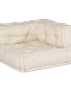 vidaXL Модулен диван Текстил Кремаво 210 x 140 x 56 см