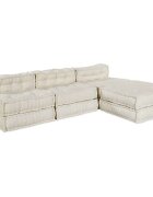 vidaXL Модулен диван Текстил Кремаво 210 x 140 x 56 см