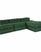 vidaXL Модулен диван Текстил Зелено 210 x 140 x 56 см