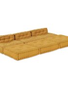 vidaXL Модулен диван Текстил Жълто 210 x 140 x 56 см