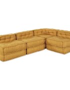 vidaXL Модулен диван Текстил Жълто 210 x 140 x 56 см
