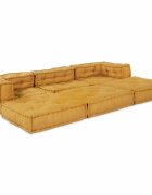 vidaXL Модулен диван Текстил Жълто 210 x 70 x 56 см