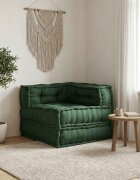 vidaXL Модулен диван зелен 70x70x54 плат