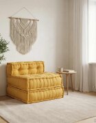 vidaXL Модулен диван жълт 70x70x54 плат