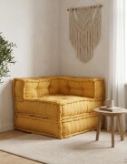 vidaXL Модулен диван жълт 70x70x54 плат